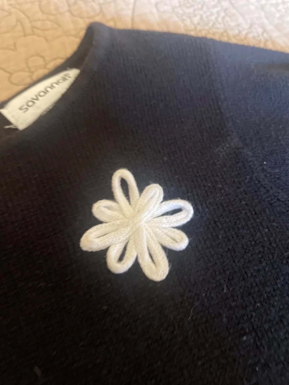 Black and white 3t sweater dress